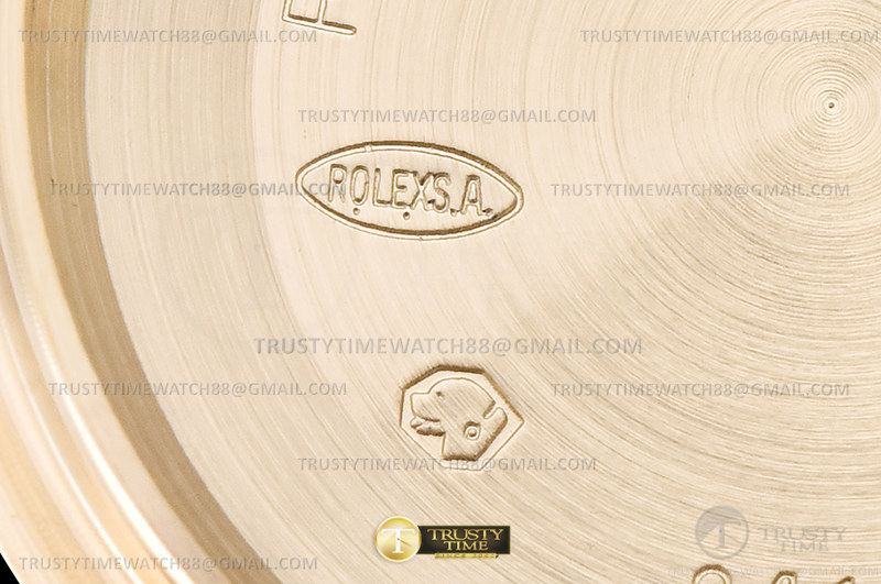 Quadrante della lunetta scanalato Presidential oro giallo nero DayDate 36mm EWF VR3255 - immagine 24