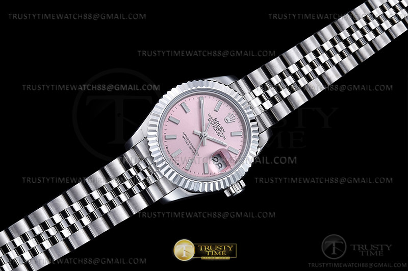 RMDJ0254H -DJ Midsize 28mm Jub Flt 904L SS/SS rose/Stk GMF A2824 – Image 3