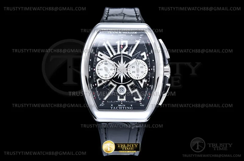 FM195A - Vanguard Chronograph 44mm SS/LE/RU Schwarz ABF A7750