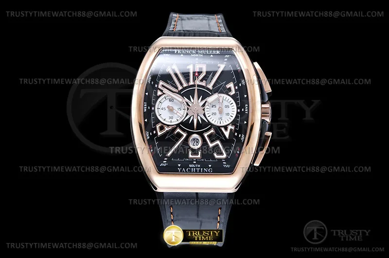 FM195B - Vanguard Chronograph 44mm RG/LE/RU Schwarz ABF A7750