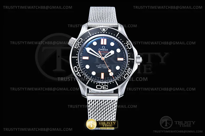 OMG0915 - Seamaster 300m SS/SS S-Black/Org ORF OR8806