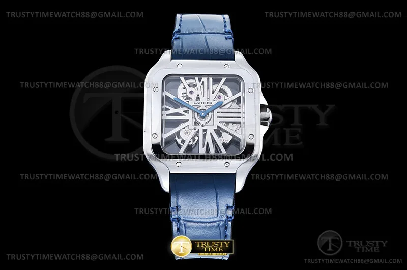 CAR0639A - Santos Cartier Skeleton 40mm SS/LE Ske RICH 9611MC