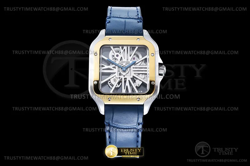 CAR0639C - Santos De Cartier Skele 40mm YG/SS/LE Ske RICH 9611MC