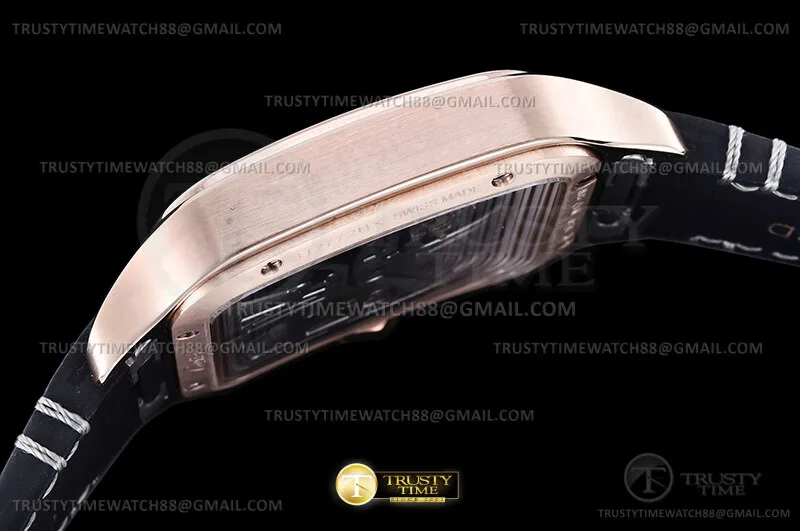 CAR0639F - Santos De Cartier Skeleton 40mm RG/LE Ske RICH 9619MC