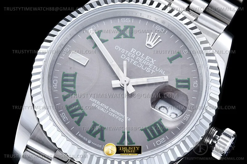 RDJ0473B - DJ 36mm Wt Jub Flt 904L SS/SS Gry/Rmn QF QF3235