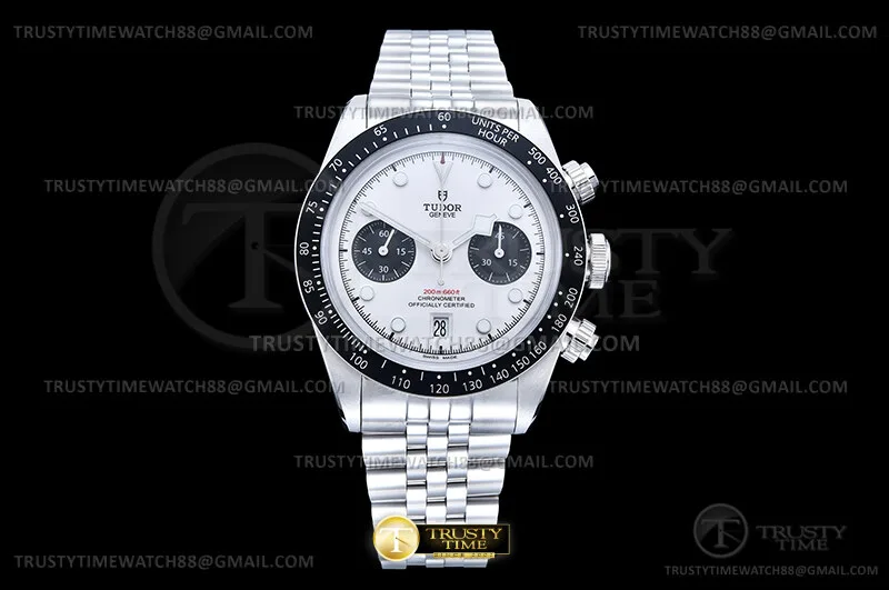TUD126A - Black Bay Chrono Jub M79360N SS/SS Bianco M+F V2 A7750
