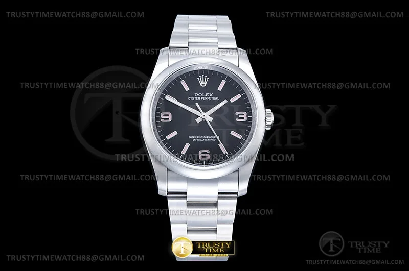 ROYP053B - Oyster Pert. 36mm 116000 SS/SS Blk/Pink KRF VR3130