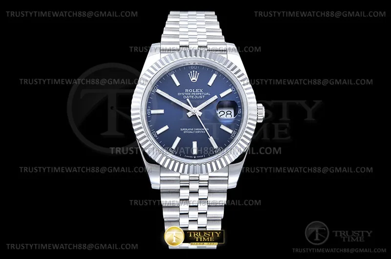 R2DJ0509C - DJ2 41mm Jub Flt 904L SS/SS Blue/Stk QF JH3235-FS