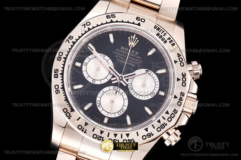 ROLDYT0761B - Daytona 126505 904 RG/RG Blk/RG/Stk ARF DD4131