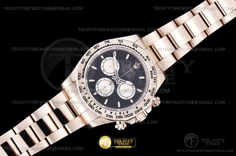 ROLDYT0761B - Daytona 126505 904 RG/RG Blk/RG/Stk ARF DD4131