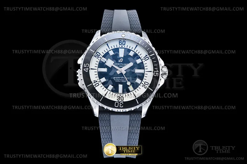 BSW0551C - Superocean 46mm Blue SS/RU Camo Black BLF Asia 2824