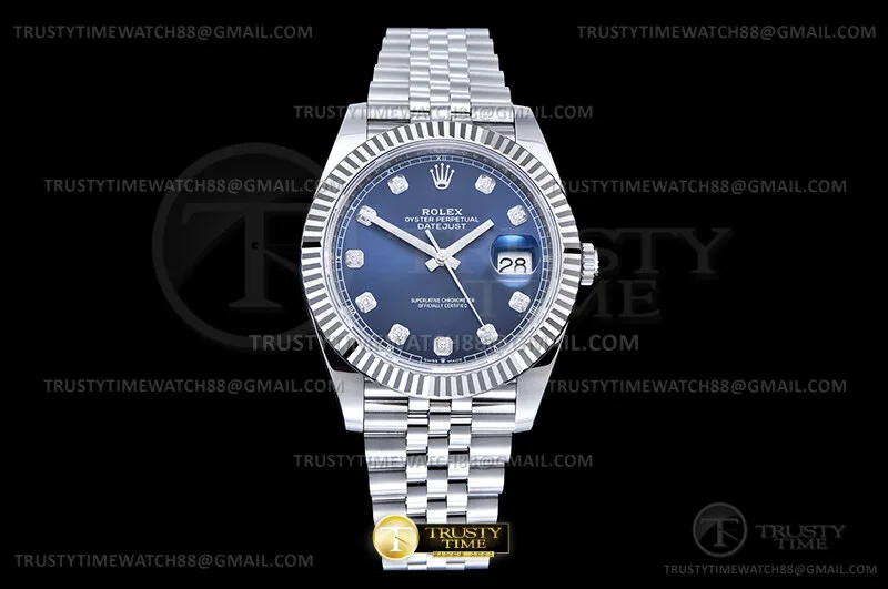 R2DJ0511O - DJ2 41mm Jub Flt 904L SS/SS Blue/Dia SEEK DD3235