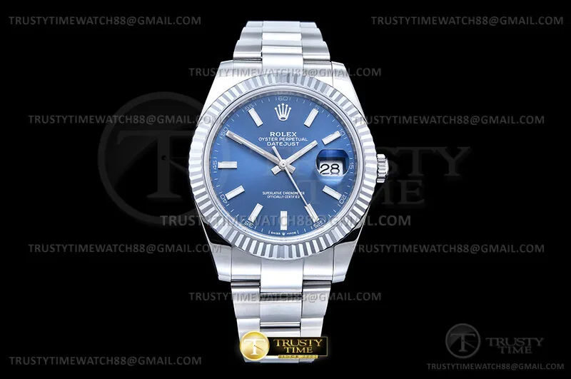 R2DJ0512D - DJ2 41mm Oys Flt 904L SS/SS Blue/Stk SEEK DD3235