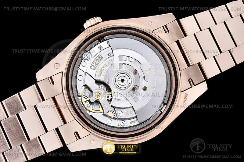 RDD0399C - DayDate 40mm Flt Wt RG/RG O.Blk/Rmn/Stk TMF VR3255