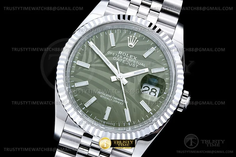 RDJ0480A - DJ 36mm Jub Flt 904 SS/SS P-Grn/Stk Clean Plus DD3235