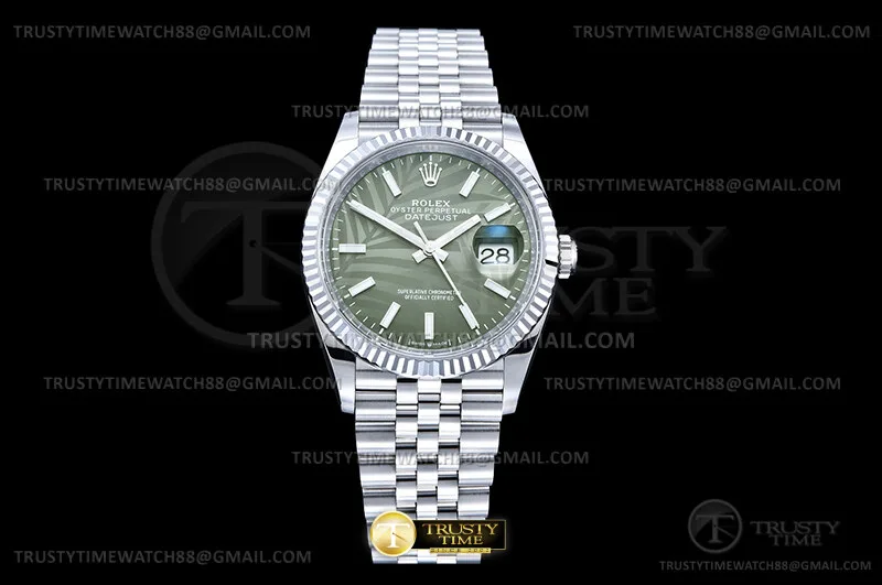 RDJ0480A - DJ 36mm Jub Flt 904 SS/SS P-Grn/Stk Clean Plus DD3235