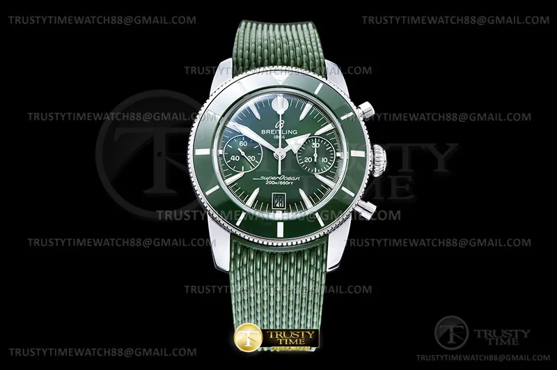 BSW0553F - Superocean Heritage II Chrono 42 SS/RU Grn OXF A7750