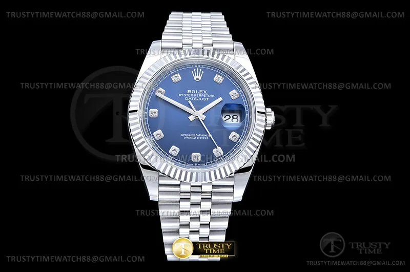 R2DJ0523C - DJ2 41mm Jub 904L Flt SS/SS azul/Diam RWF JH3235-FS