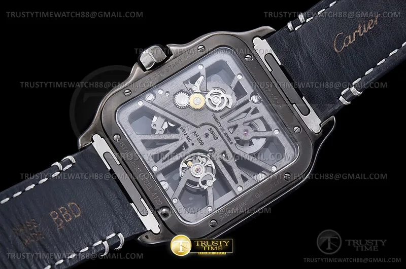 CAR0641H -Santos De Cartier Skele 40mm PVD/LE Ske RICH V2 9612MC