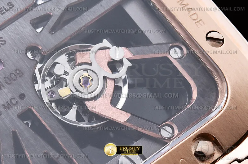 CAR0642G - Santos De Cartier Skele 40mm RG/RG Ske RICH V2 9619MC