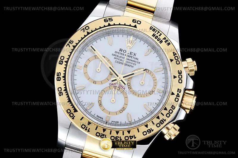 ROLDYT0798A - Daytona 126503 YG/SS Wht/Stk RWF JH4131-FS