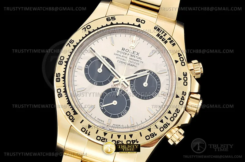 ROLDYT0801D - Daytona 126508 Wt YG/YG Gold/Blk/Stk RWF JH4131-FS
