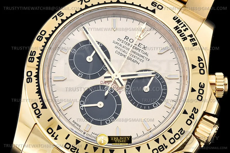 ROLDYT0801D - Daytona 126508 Wt YG/YG Gold/Blk/Stk RWF JH4131-FS