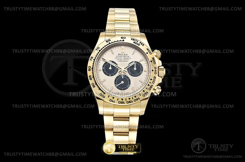 ROLDYT0801D - Daytona 126508 Wt YG/YG Gold/Blk/Stk RWF JH4131-FS