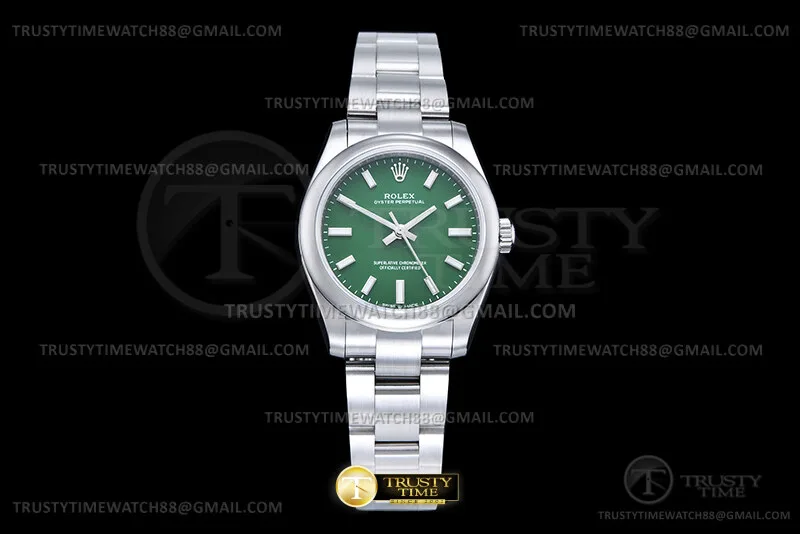 ROYP056E - Oyster Pert. 31mm 277200 SS/SS Grn DIWF A2813 Mod