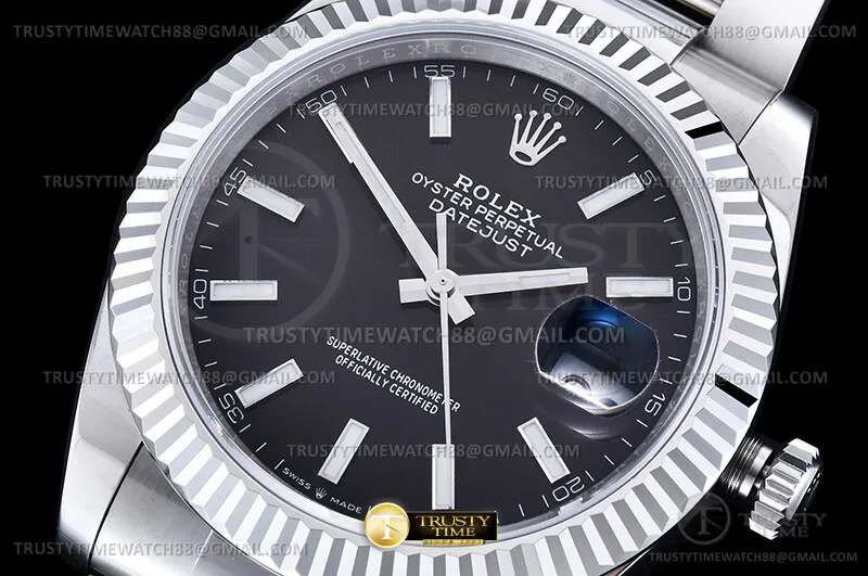 R2DJ0526E - DJ2 41mm Oys Flt 904L SS/SS Blk/Stk WKD JH3235-FS