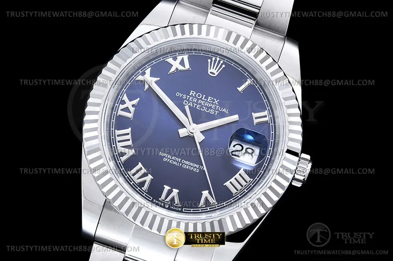 R2DJ0526H - DJ2 41mm Oys Flt 904L SS/SS Blue/Rmn WKD JH3235-FS