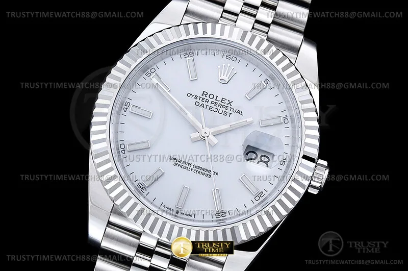 R2DJ0527A - DJ2 41mm Jub Flt 904L SS/SS Wht/Stk WKD JH3235-FS