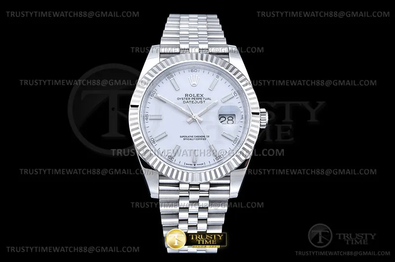 R2DJ0527A - DJ2 41mm Jub Flt 904L SS/SS Wht/Stk WKD JH3235-FS
