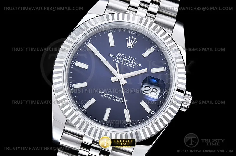 R2DJ0527C - DJ2 41mm Jub Flt 904L SS/SS Blue/Stk WKD JH3235-FS