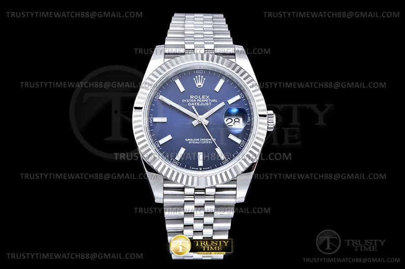 R2DJ0527C - DJ2 41mm Jub Flt 904L SS/SS Blue/Stk WKD JH3235-FS
