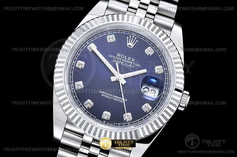 R2DJ0527J - DJ2 41mm Jub Flt 904L SS/SS Blue/Dia WKD JH3235-FS