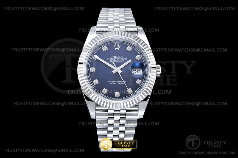 R2DJ0527J - DJ2 41mm Jub Flt 904L SS/SS Blue/Dia WKD JH3235-FS