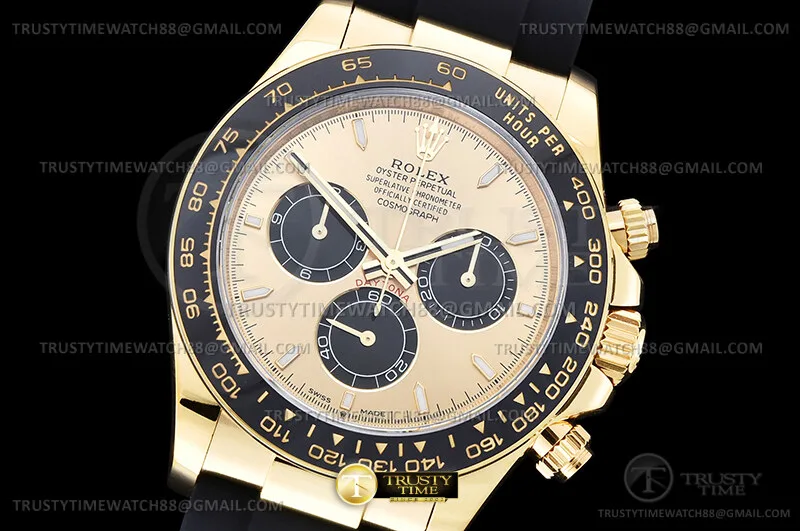 ROLDYT0822D-Daytona 126518 Wt YG/RU Gld/Blk/Stk QF V18 JH4131-FS