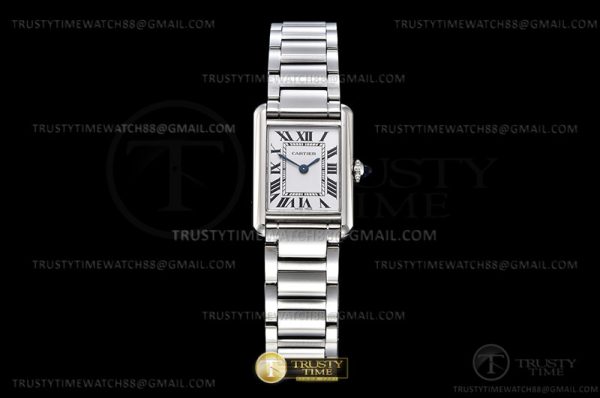 CAR0549A - Cartier Tank Must piccolo SS/SS Wht K11 Sw Qtz
