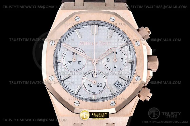 AP0974B - Royal Oak Chrono 26240 Wt RG/LE Wht/Stk DDF DD4401