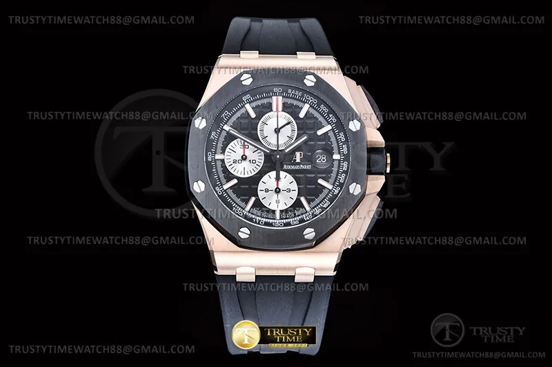 AP0980C - AP ROO Chrono 26400RO Cer RG/RU Black JF A3126 Mod
