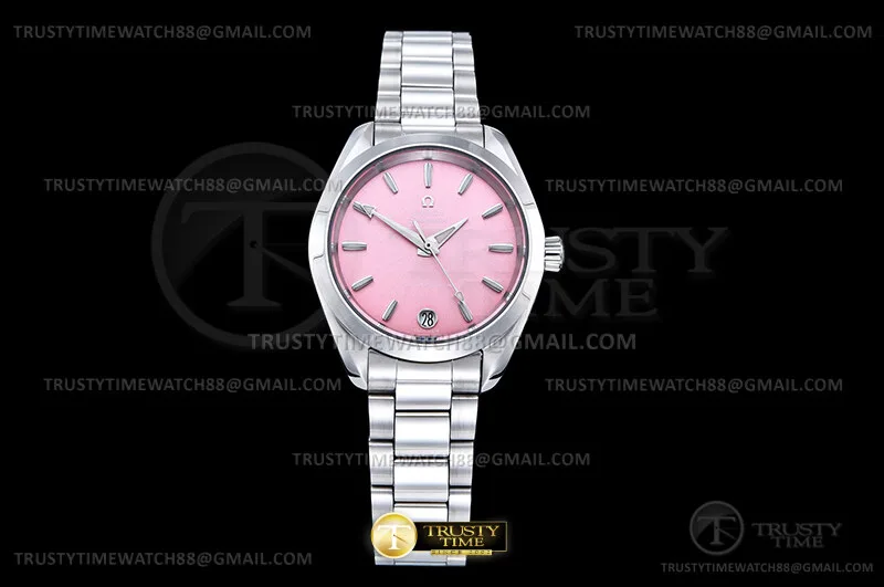 OMG0945C - Aqua Terra 150M 34mm Ladies SS/SS Pink/Stk VS+ A8800