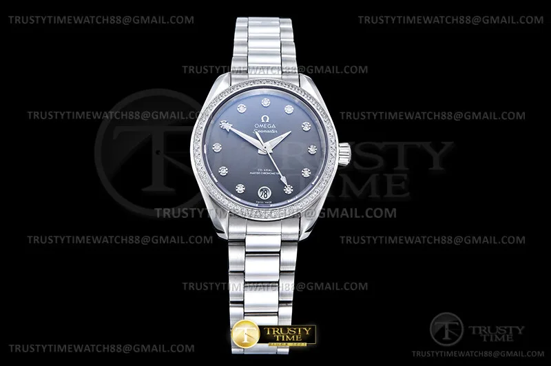 OMG0945F - Aqua Terra 150M 34mm Donna SS/SS Grigio/Dia VS+ A8800
